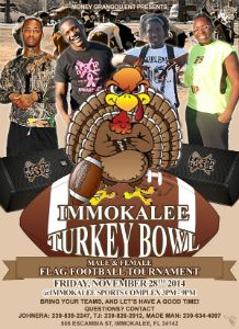 Immokalee Turkey Bowl 2014 flyer